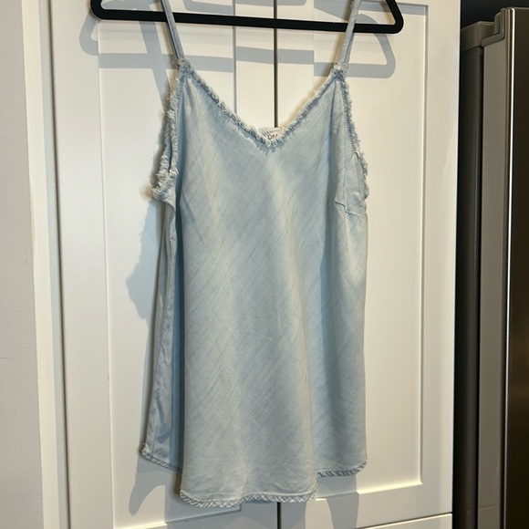 DEX Frayed Edge Tencel Camisole Bleach Wash Top Women size XL - Picture 4 of 15
